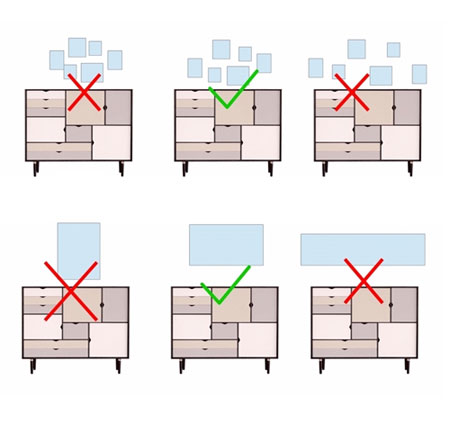 wandbilder richtig platzieren kommode
