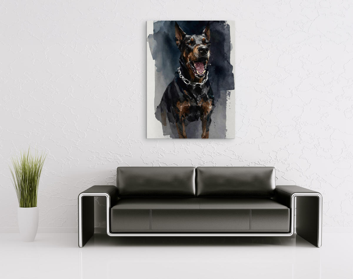 214-1760-wohnzimmer-Schutz-eines-Dobermanns-frei-waehlbaren-groessen-galerie