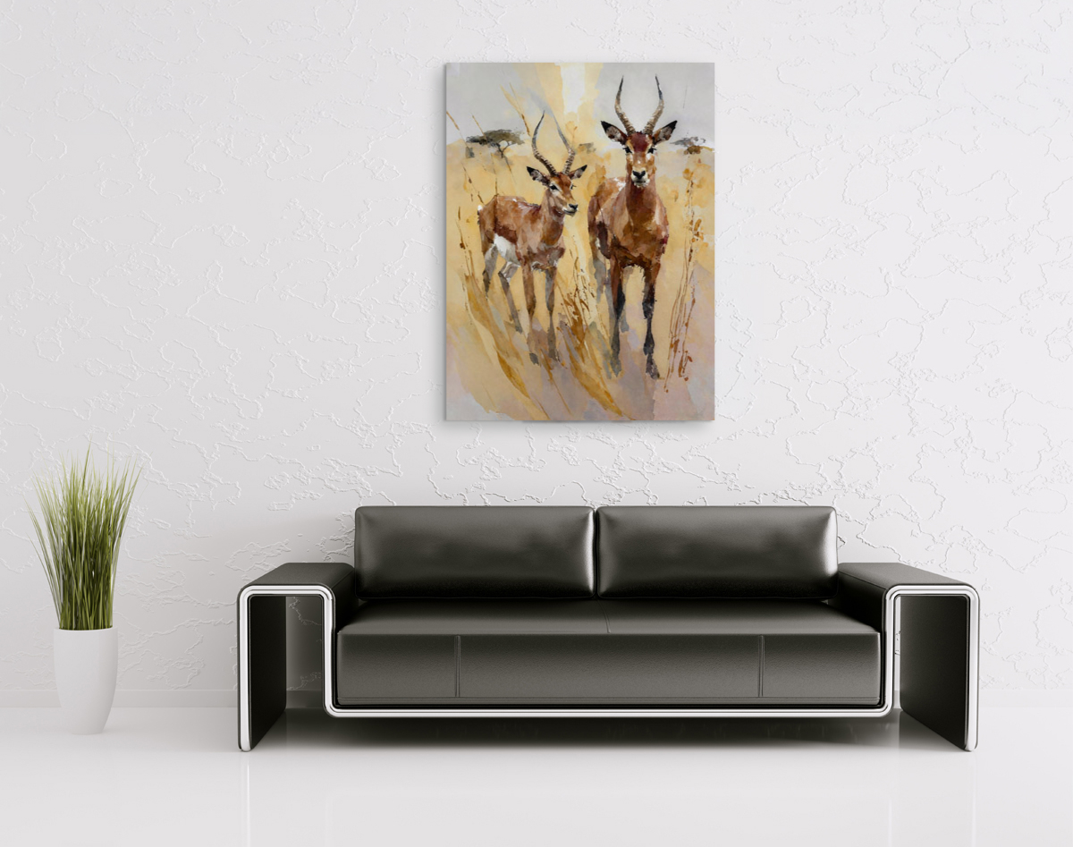 214-1778-wohnzimmer-Impala-Antilopen-online-galerie-sonderanfertigungen