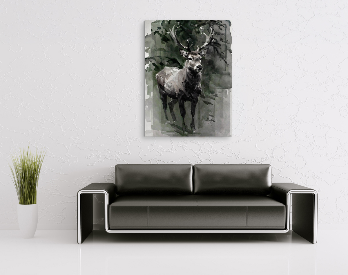 214-1781-wohnzimmer-Elche-im-Wald-prints-vom-kunstklassiker