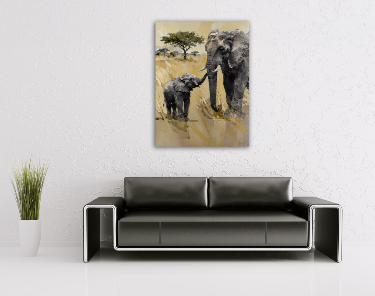 214-1753-wohnzimmer-Elefanten-Wasser-art-beruehmter-fotograf