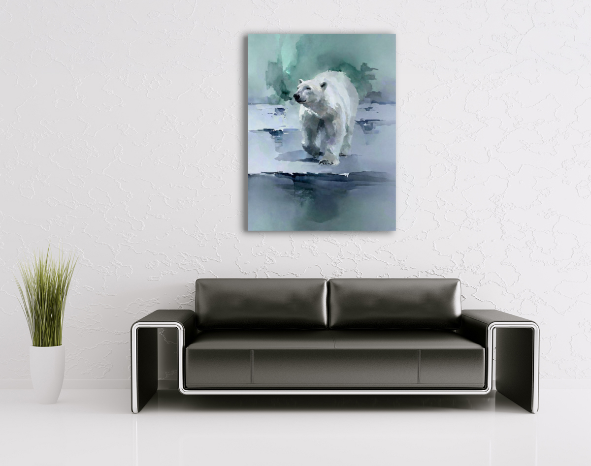 214-1764-wohnzimmer-Eisbear-in-Erwartung-gerahmte-bilder-hochwertige-fotokunst