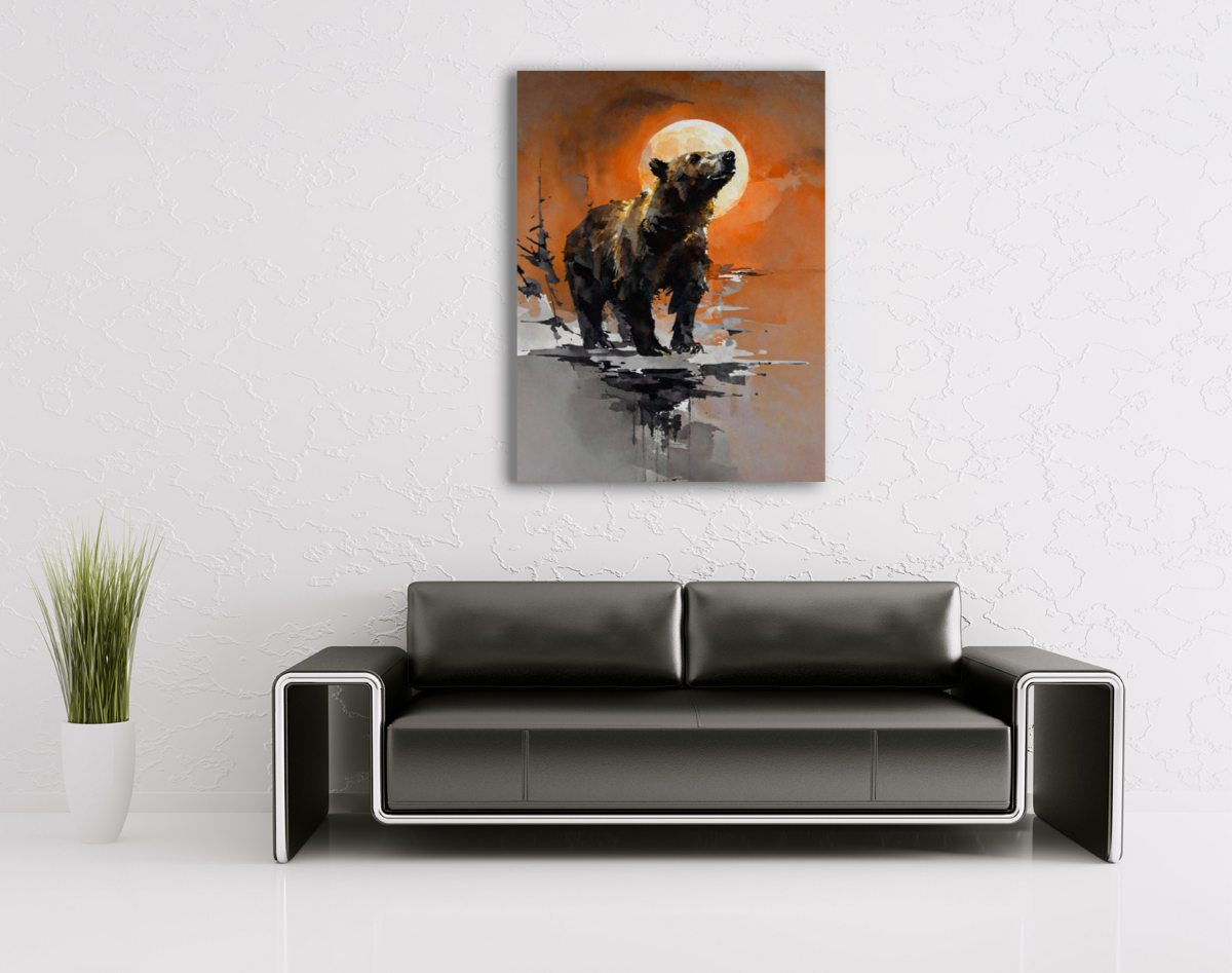 214-1767-wohnzimmer-Braunbear-am-Wasser-jeglichen-rahmen-kunstdruck