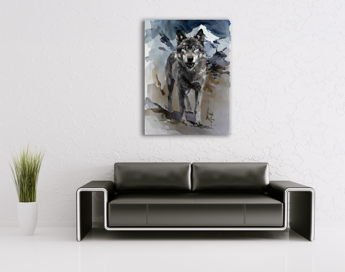 214-1770-wohnzimmer-Wolf-in-den-Bergen-kunstfotografien-limitiert