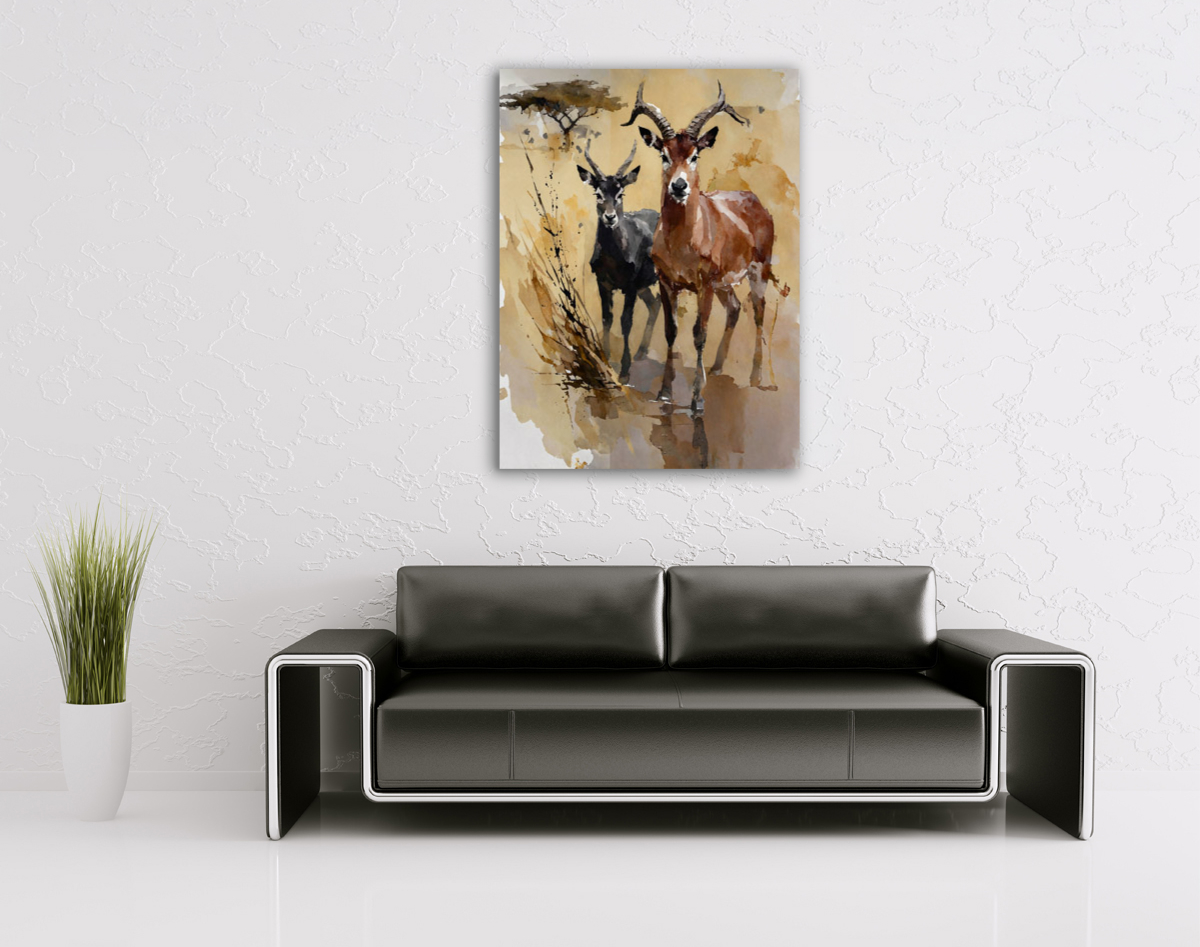 214-1779-wohnzimmer-Antilopen-in-der-Savanne-portraets-wandbilder