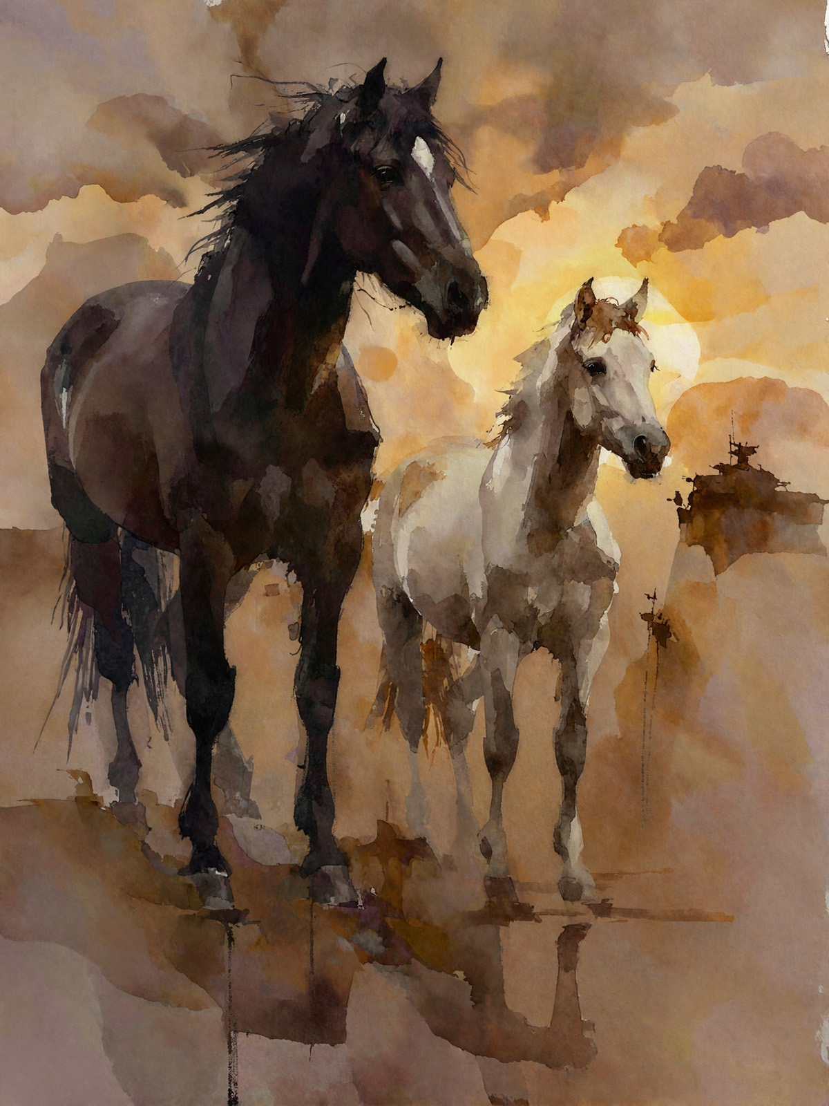 214-1800-Pferd-mit-Fohlen-beruehmter-kuenstler-acrylglasbilder.jpg