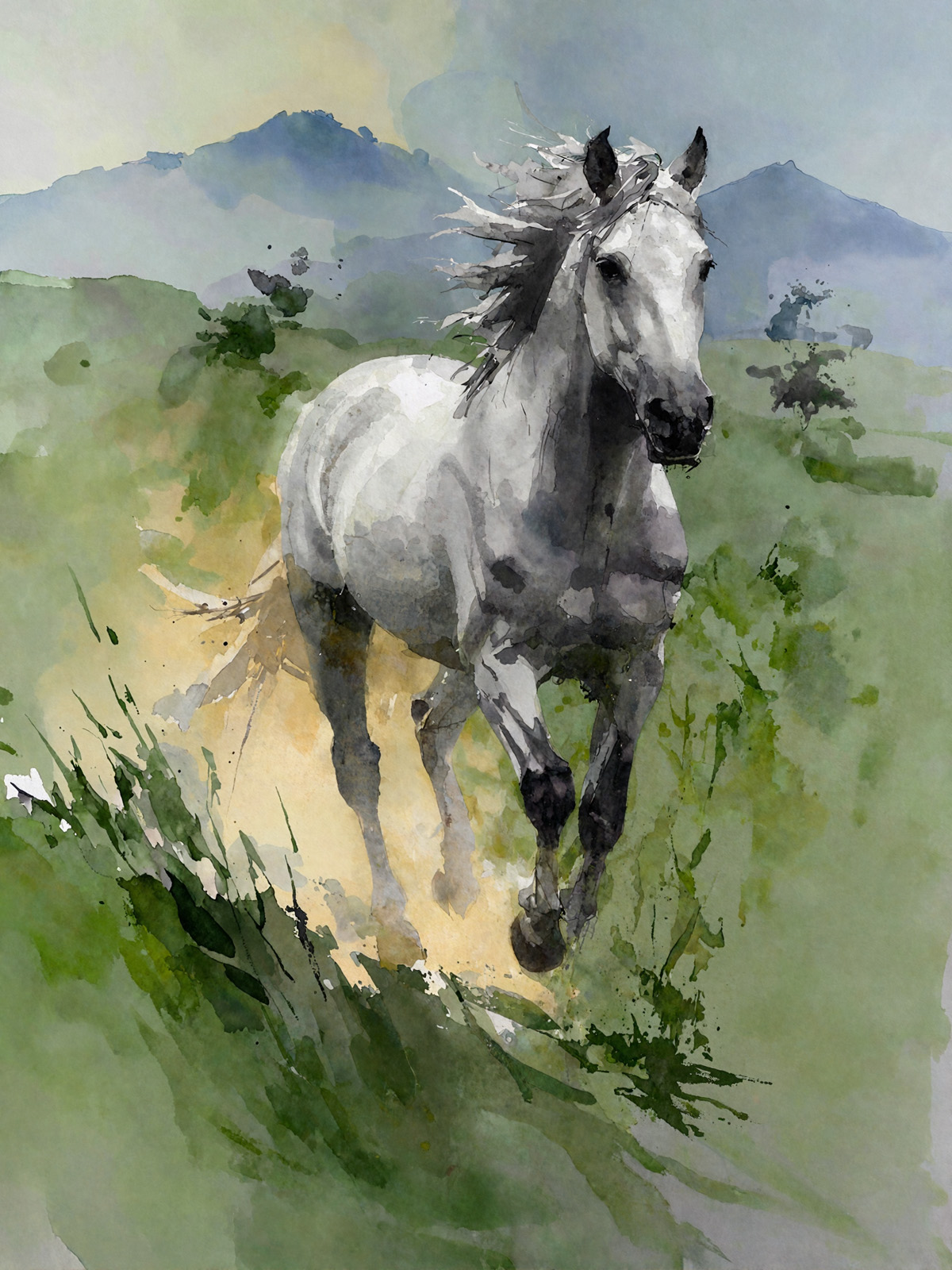 214-1803-weisses-Pferd-im-Gras-contemporary-art-auf-rechnung.jpg