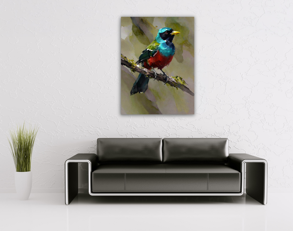 214-1820-wohnzimmer-Vogel-Trogon-mit-farbenprächtigem-Gefieder-wohnasseccoires-zeitgenoessische-kunst