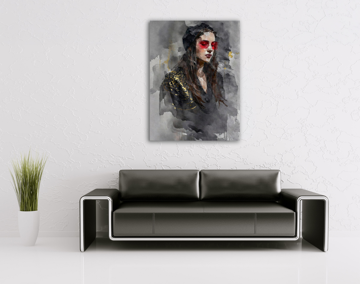 206-1843-wohnzimmer-Maedchen-mit-roter-Brille-kunst-leinwand