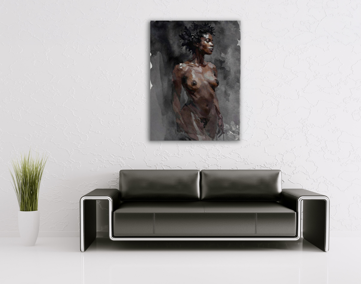 206-2075-wohnzimmer-nackte-schwarze-Frau-bild-kaufen-personalisierung