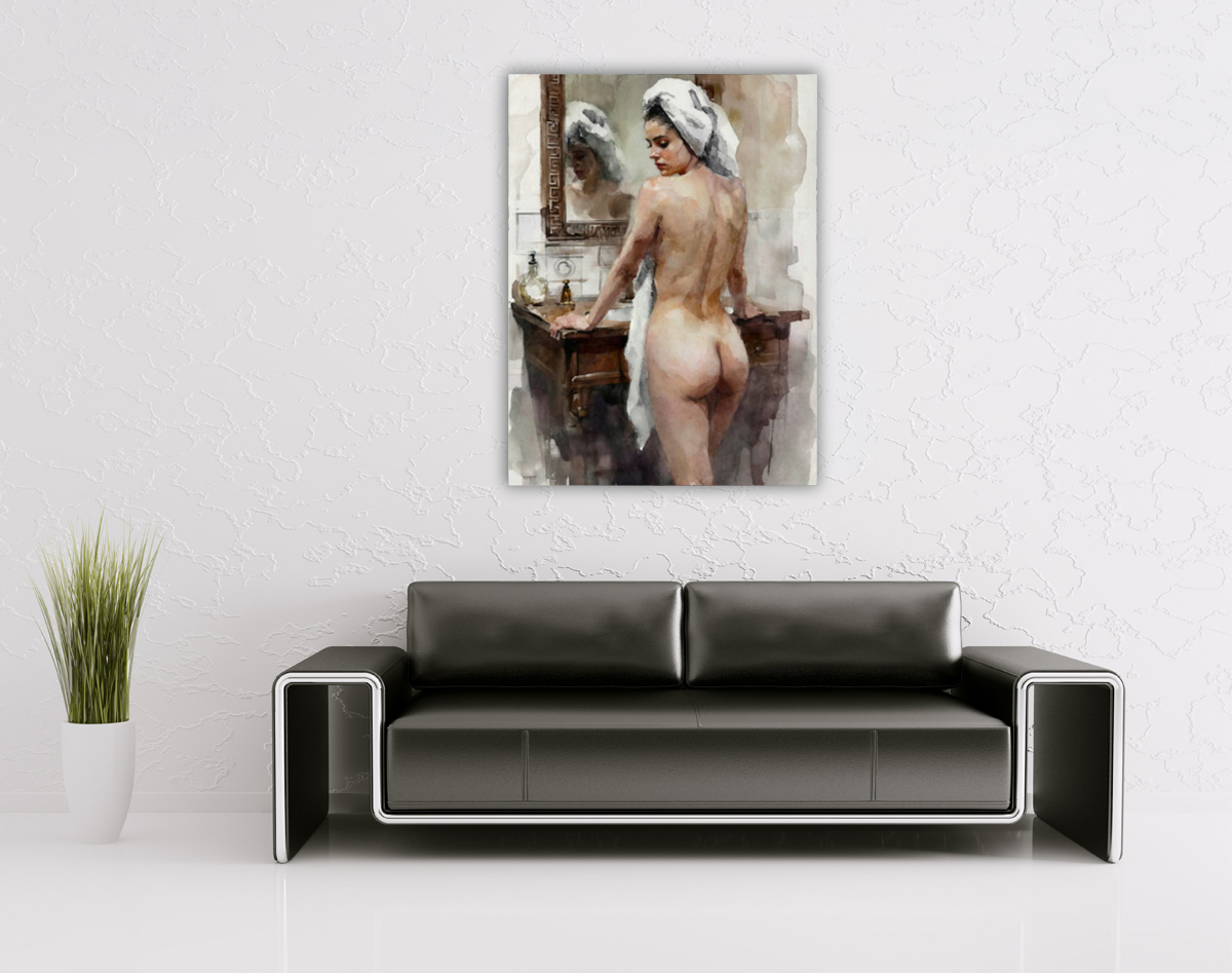 206-2082-wohnzimmer-nackte-Frau-nach-dem-Duschen-bild-kaufen-kunstfotografien