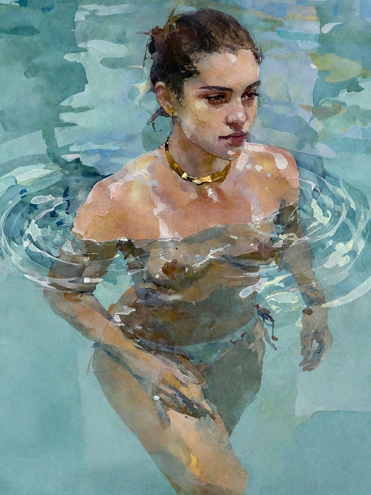 206-2084-nackte-Frau-im-Schwimmbad-bilderrahmen-moderne-kunst.jpg