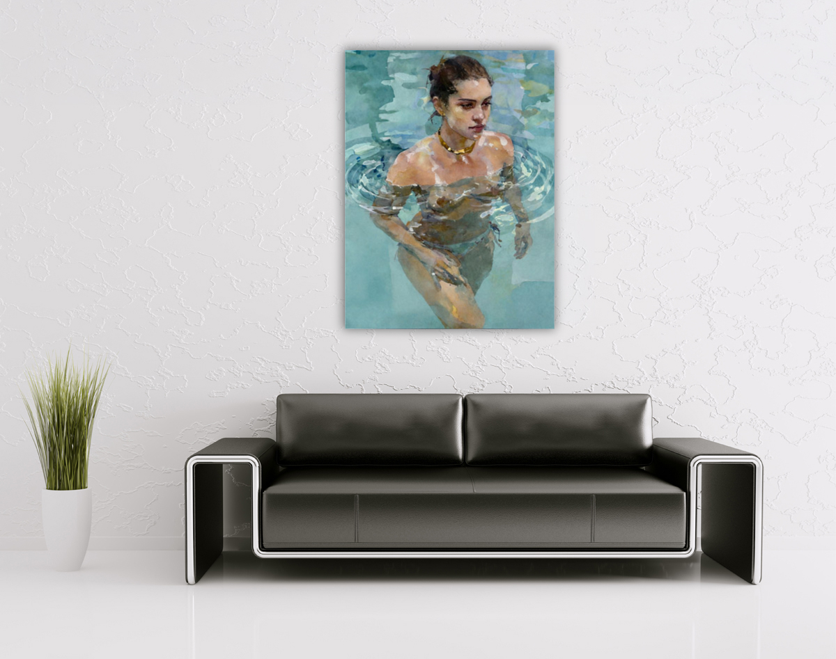 206-2084-wohnzimmer-nackte-Frau-im-Schwimmbad-bilderrahmen-moderne-kunst