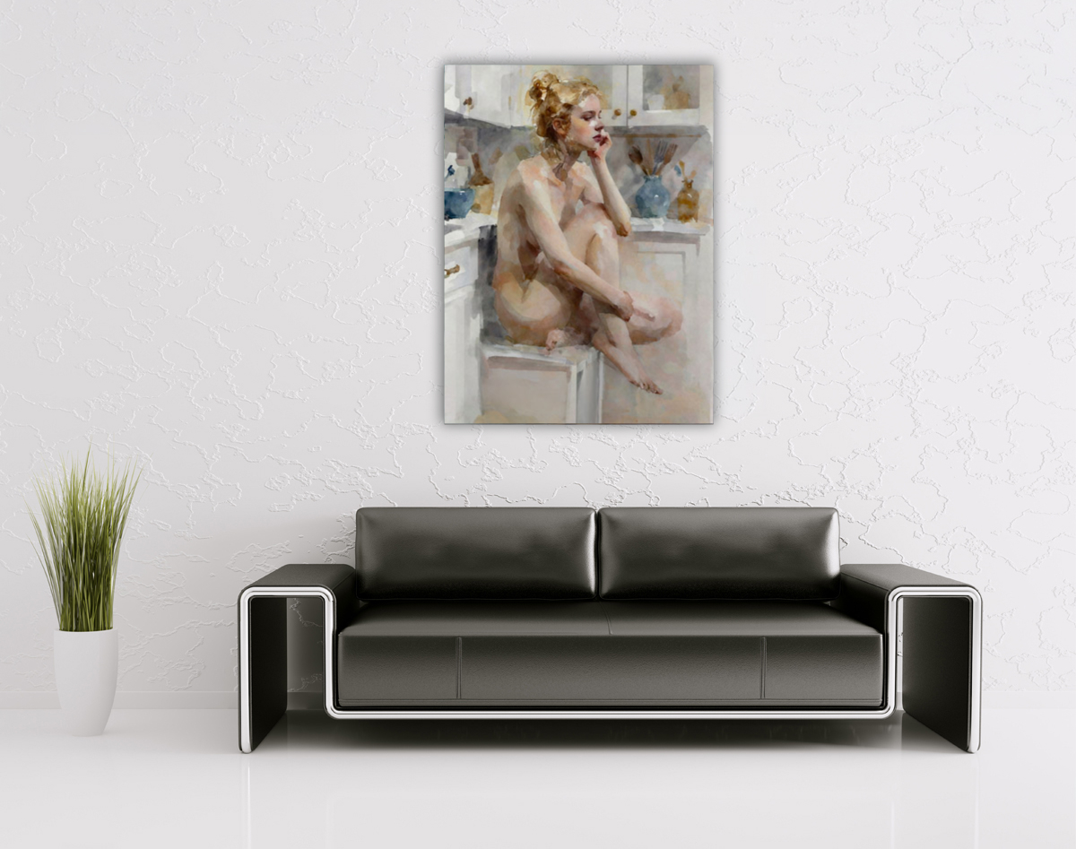 206-2091-wohnzimmer-nackte-Frau-in-der-Kueche-galerie-sammlungspraesentation