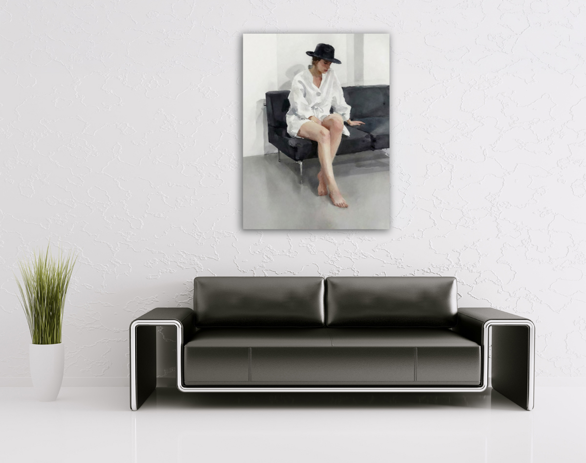 206-1873-wohnzimmer-Maedchen-mit-Hut-auf-dem-Sofa-xxl-bilder-art