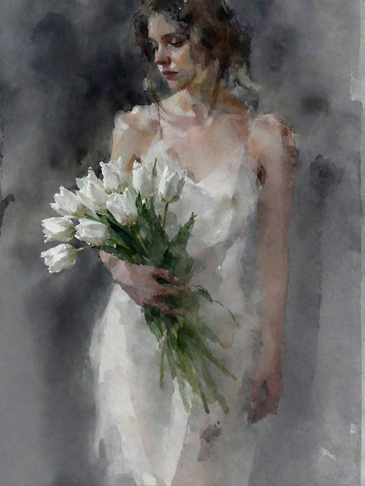 206-1886-Maedchen-mit-weißen-Tulpen-in-weißem-Kleid-contemporary-art-freude-der-kunden.jpg