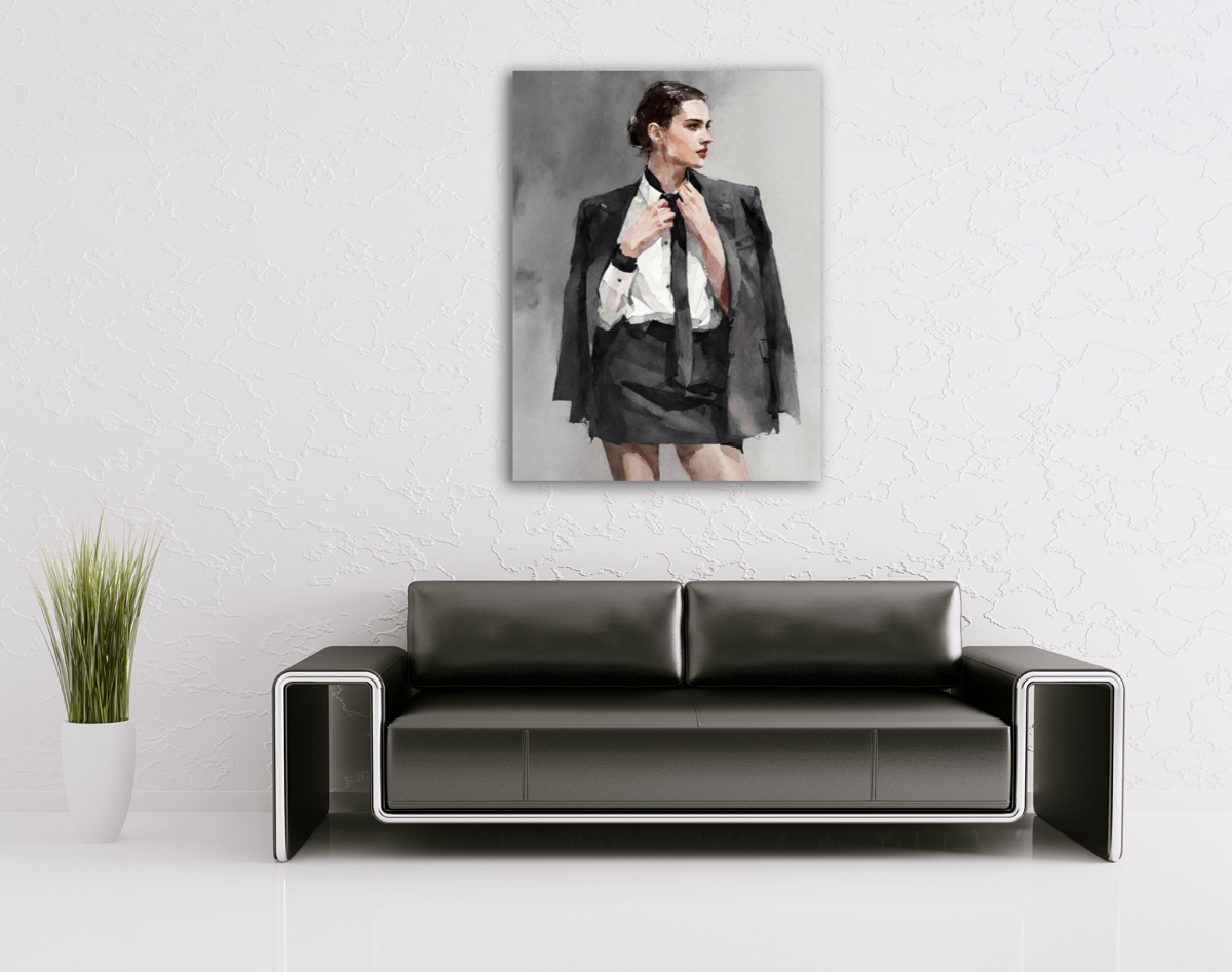206-1909-wohnzimmer-elegantes-Maedchen-im-schlichten-Kostuem-mit-Minirock-bild-auf-rechnung-sicherer-kauf