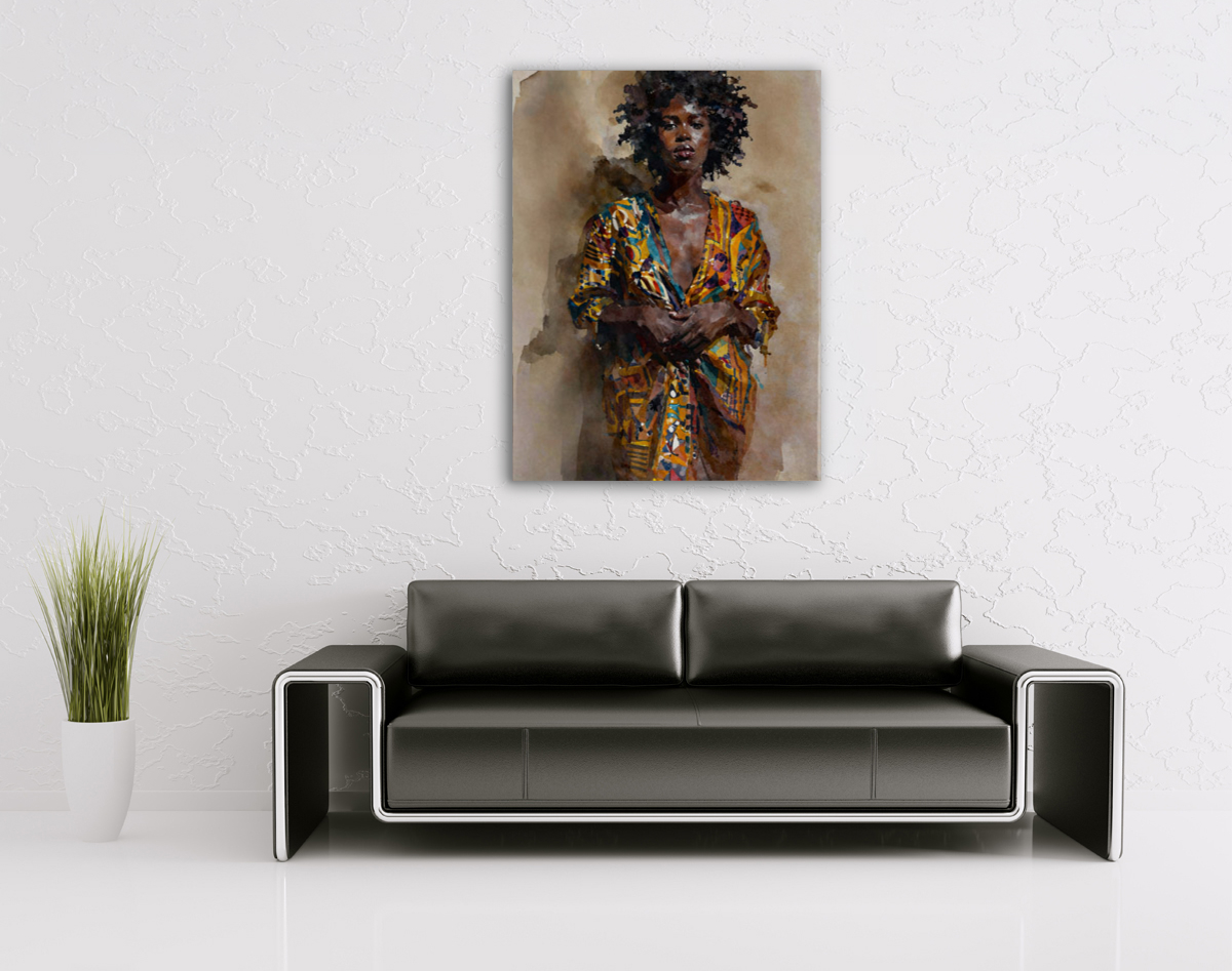 206-1912-wohnzimmer-afrikanische-Schoenheit-bild-kaufen-wohnzimmerwand