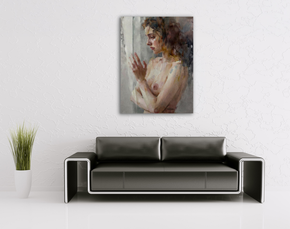 206-2067-wohnzimmer-nackte-Frau-vor-dem-Vorhang-leinwanddrucke-personalisierte-geschenke