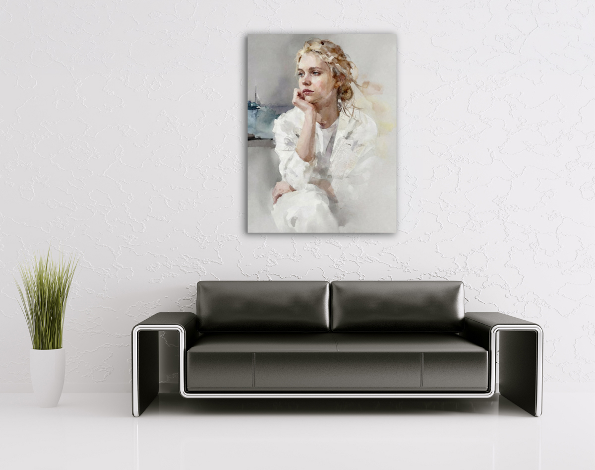 206-1930-wohnzimmer-nachdenkliche-Blondine-in-Weiss-galleries-online-galerie