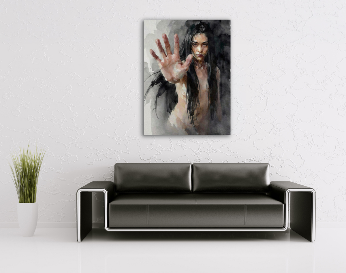 206-2044-wohnzimmer-nackte-chinesische-Kriegerin-poster-zeitgenoessische-kunst