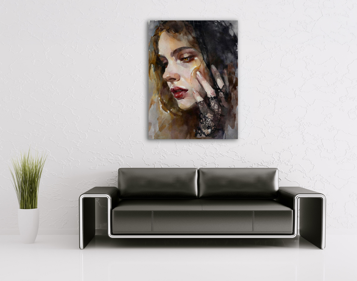 206-1965-wohnzimmer-huebsches-Maedchen-Eleganz-portraets-poster-wandbild
