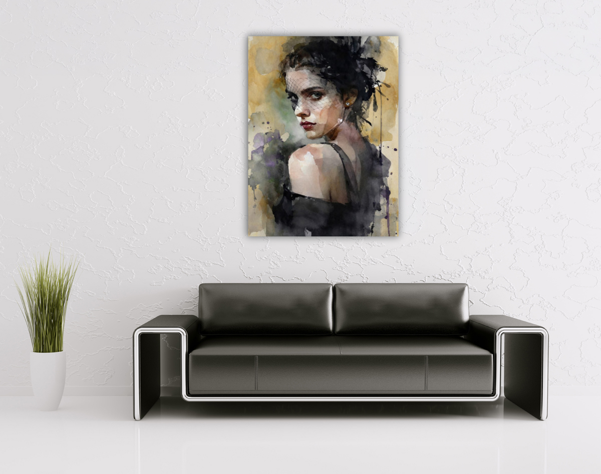 206-2017-wohnzimmer-frau-Schleier-Schönheit-wandbilder-beruehmter-kuenstler