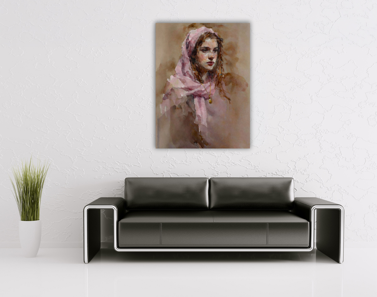 206-1976-wohnzimmer-Maedchen-mit-dem-rosa-Kopftuch-klassische-kunst-gemaelde
