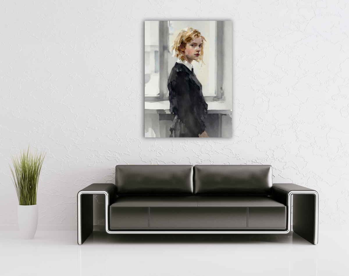 206-1981-wohnzimmer-Maedchen-im-Pullover-vor-Fenster-wandbild-kollektion-bestseller