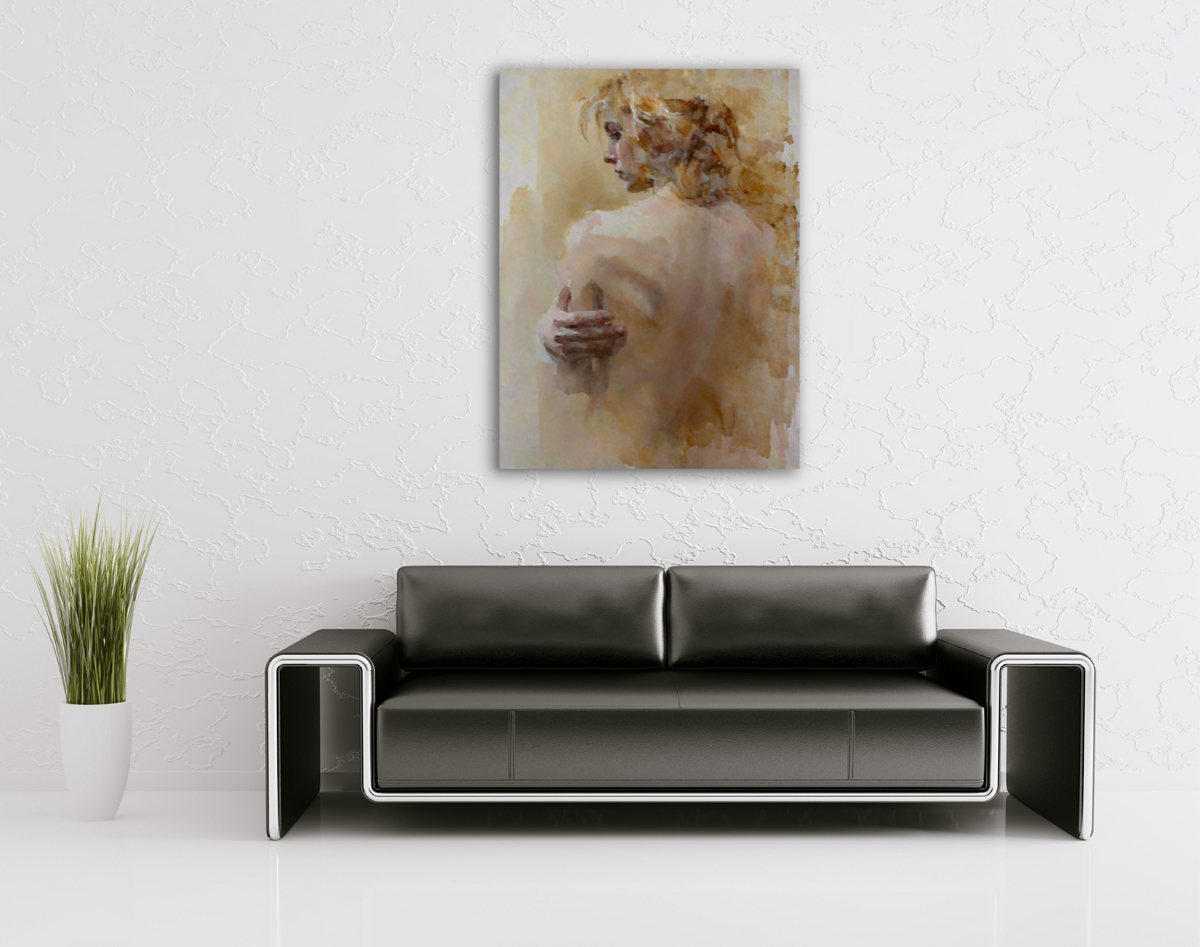 206-1985-wohnzimmer-Blondine-mit-nacktem-Rücken-street-art-inspiration-moderne-kunst