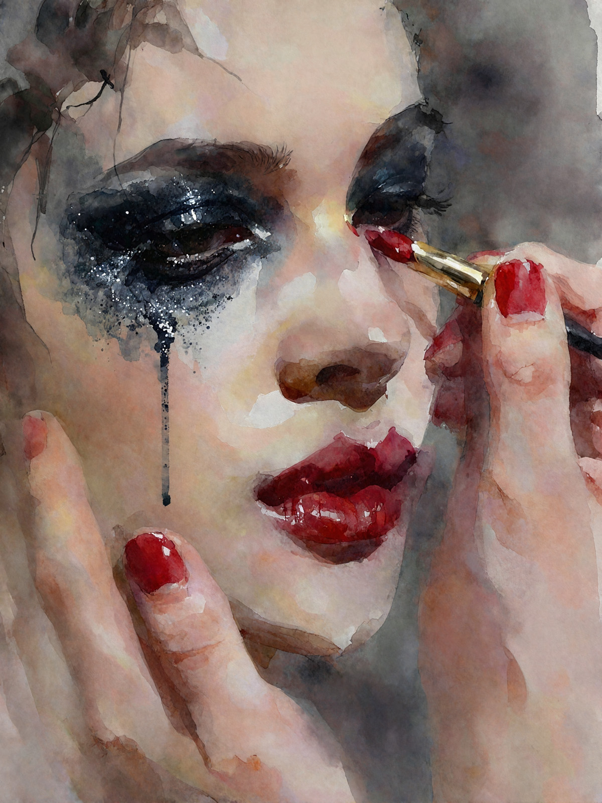 206-1990-Kuenstlerisches-Make-up-rote-Lippen-wandtapete-alternative-wandbild.jpg