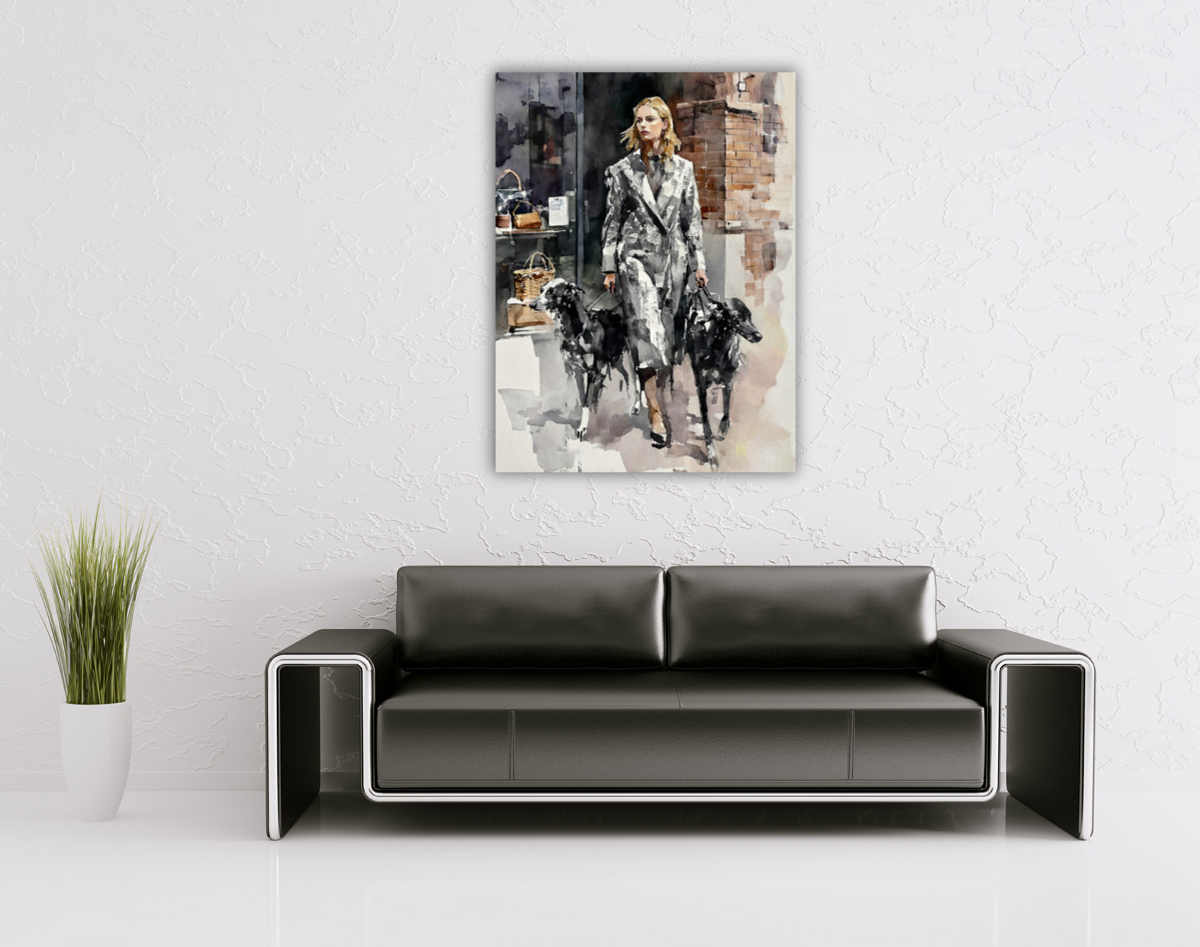 206-2011-wohnzimmer-elegante-Frau-mit-Hunden-persoenliche-note-einzigartig