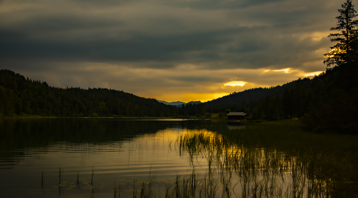 1-112-1270-sonnenuntergang-ufer-wasserspiegel-pflanzen-hochwertige-fotokunst-leinwandbilder_l