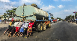 202-1027-wagen-menschen-strasse-acrylglasbild-zeitgenoessischer-fotografie