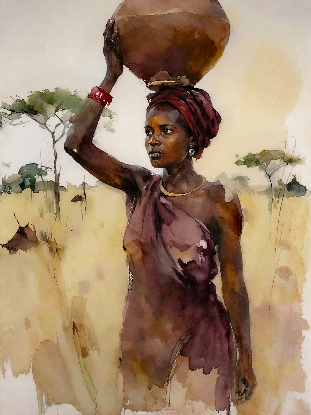 206-1917-Afrikanerin-mit-nationalem-Charme-bilderrahmen-edelrahmen