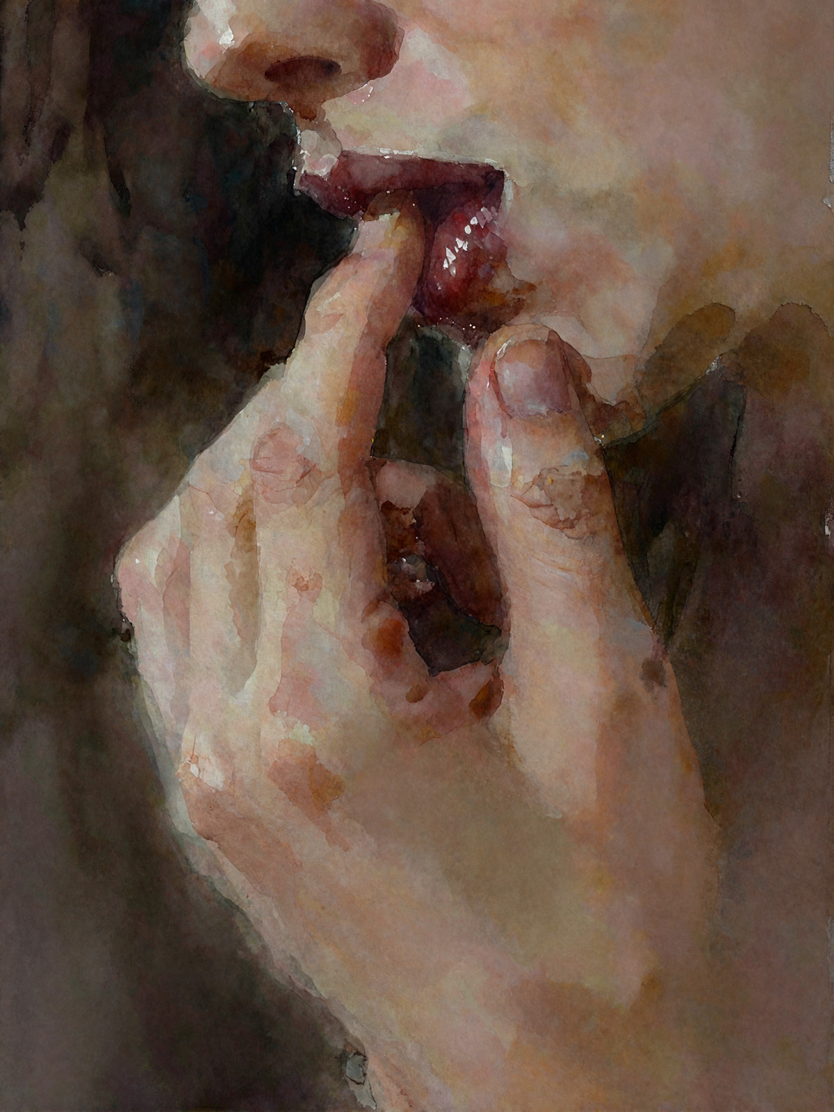 206-1956-Frau-Hand-und-Lippen-leinwandbilder-wohnzimmer-deko