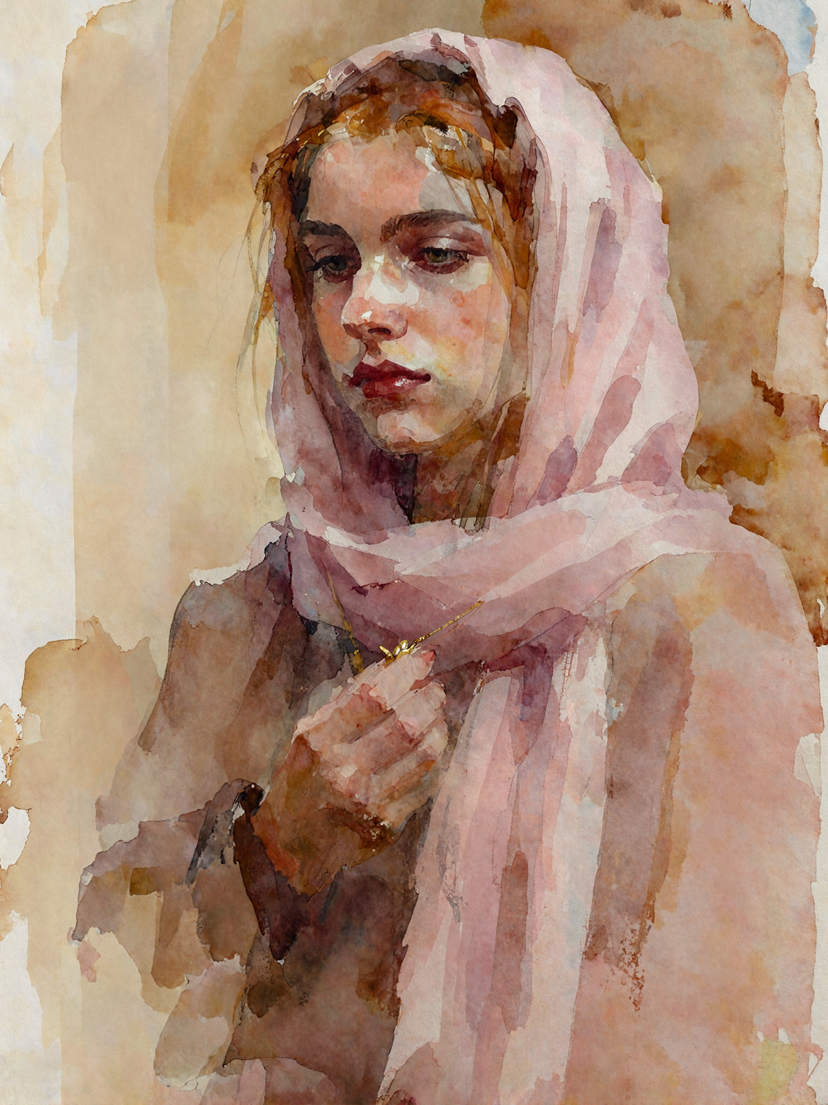 206-1975-Maedchen-im-gebet-impressionismus-malerei