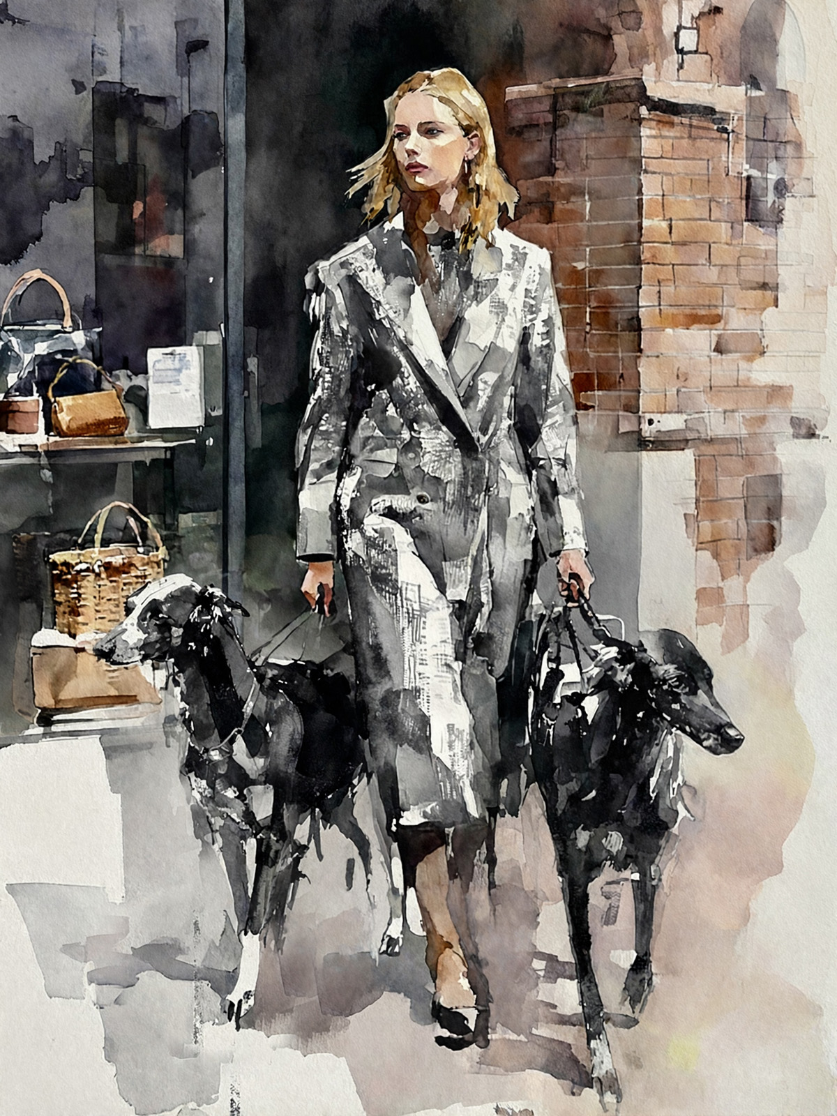 206-2011-elegante-Frau-mit-Hunden-persoenliche-note-einzigartig
