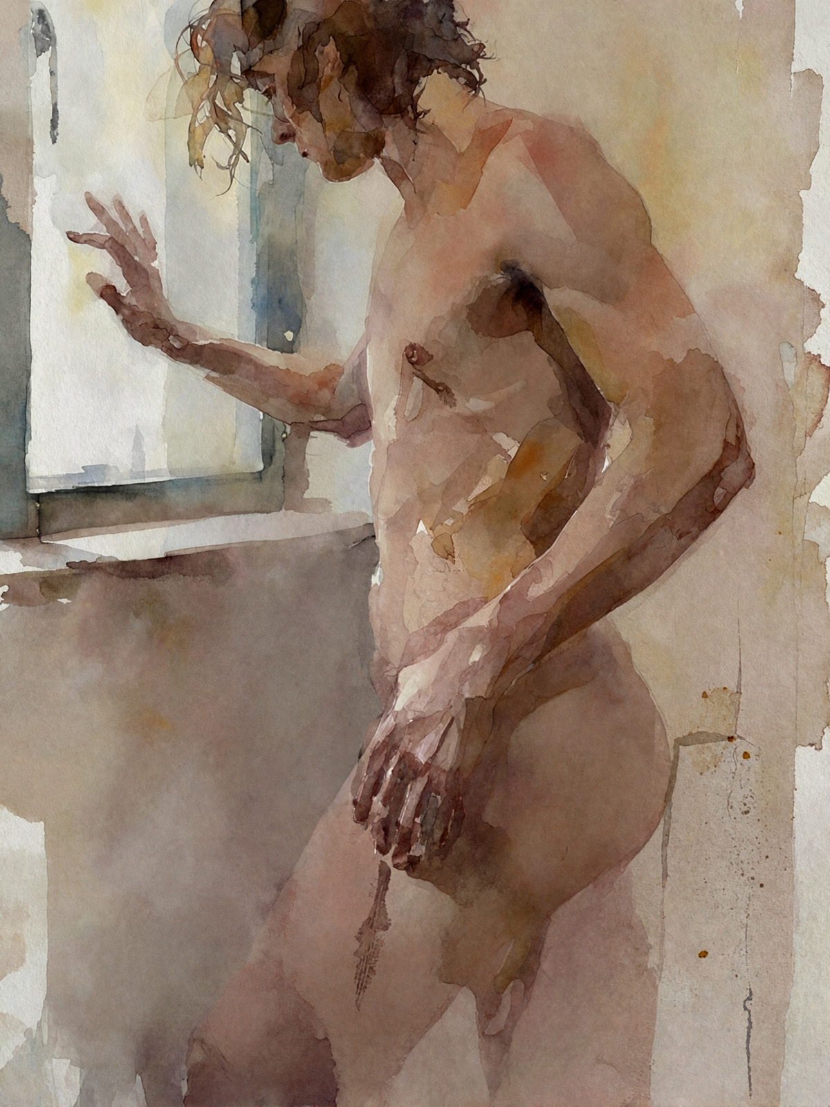 206-2057-nackter-Mann-am-Fenster-leinwanddrucke-kunstklassiker