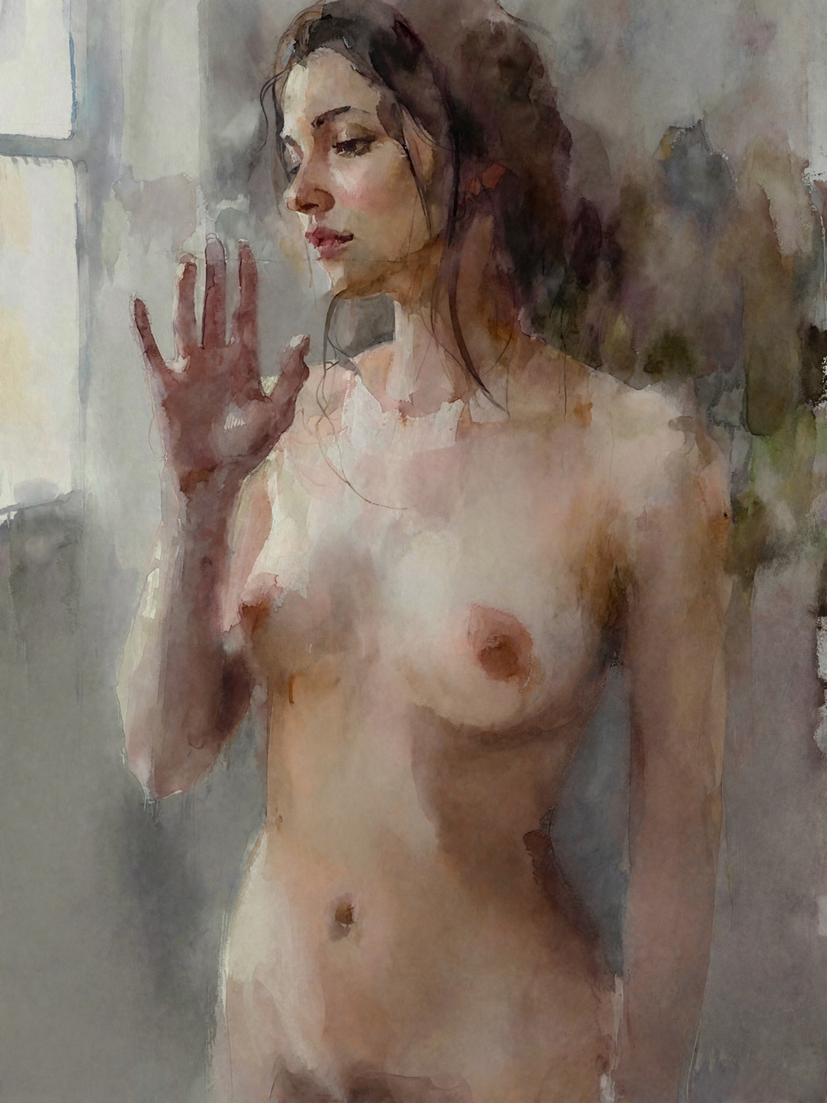 206-2069-nackte-Frau-mit-ausgestrecktem-Arm-leinwanddrucke-raeumliche-gestaltung