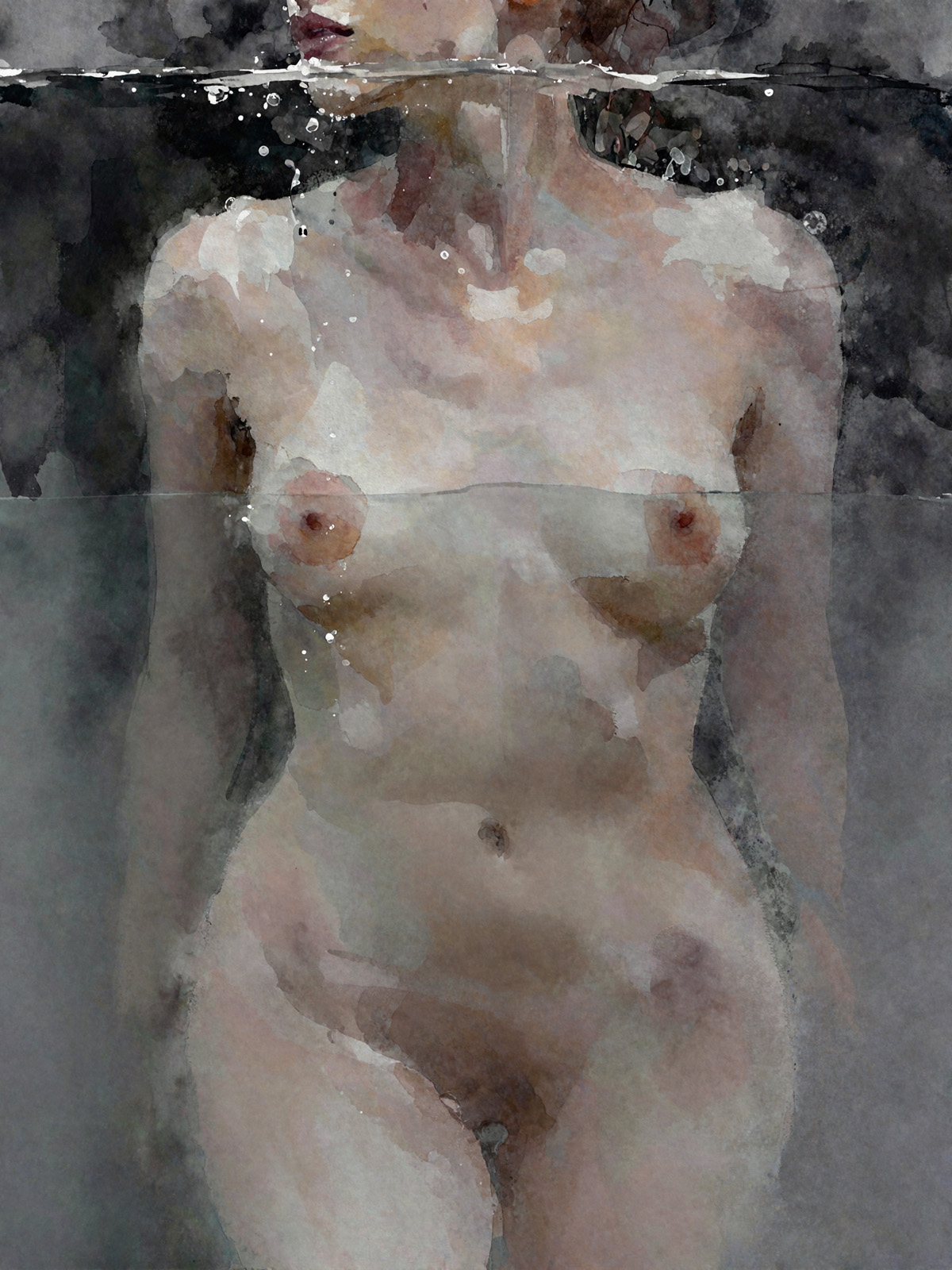 206-2070-nackte-Frau-im-Wasser-leinwanddrucke-individuelle-gestaltung