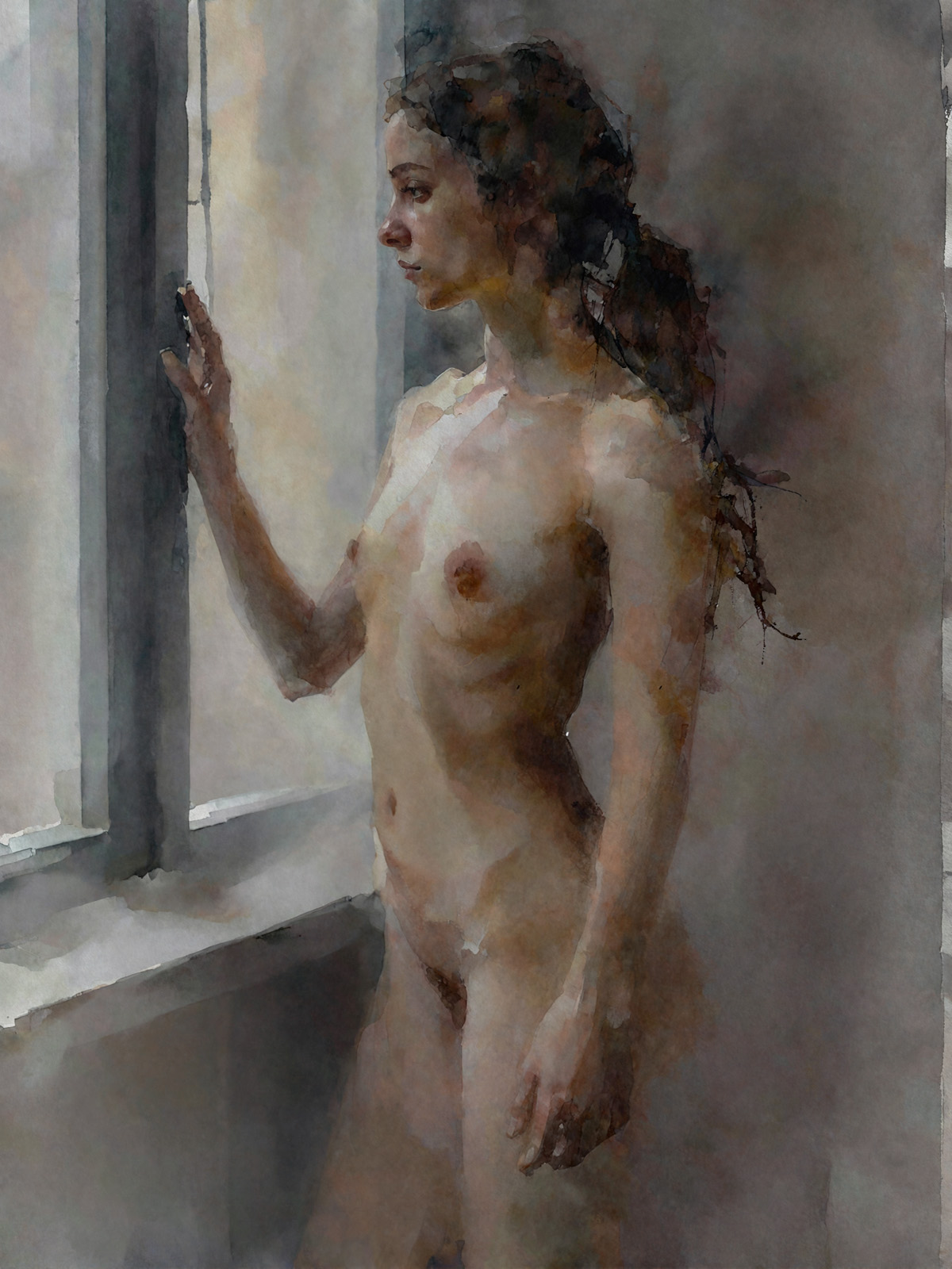 206-2085-nackte-Frau-am-Fenster-bilderrahmen-hochwertige-materialien