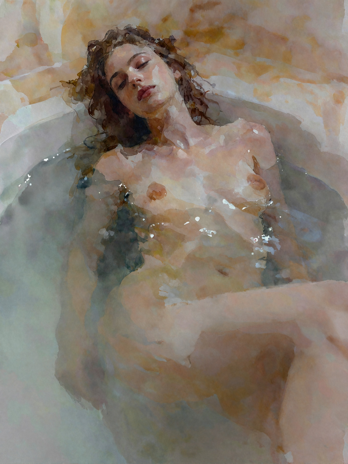206-2097-nackte-Frau-liegt-in-der-Badewanne-galerie-kunstwerke
