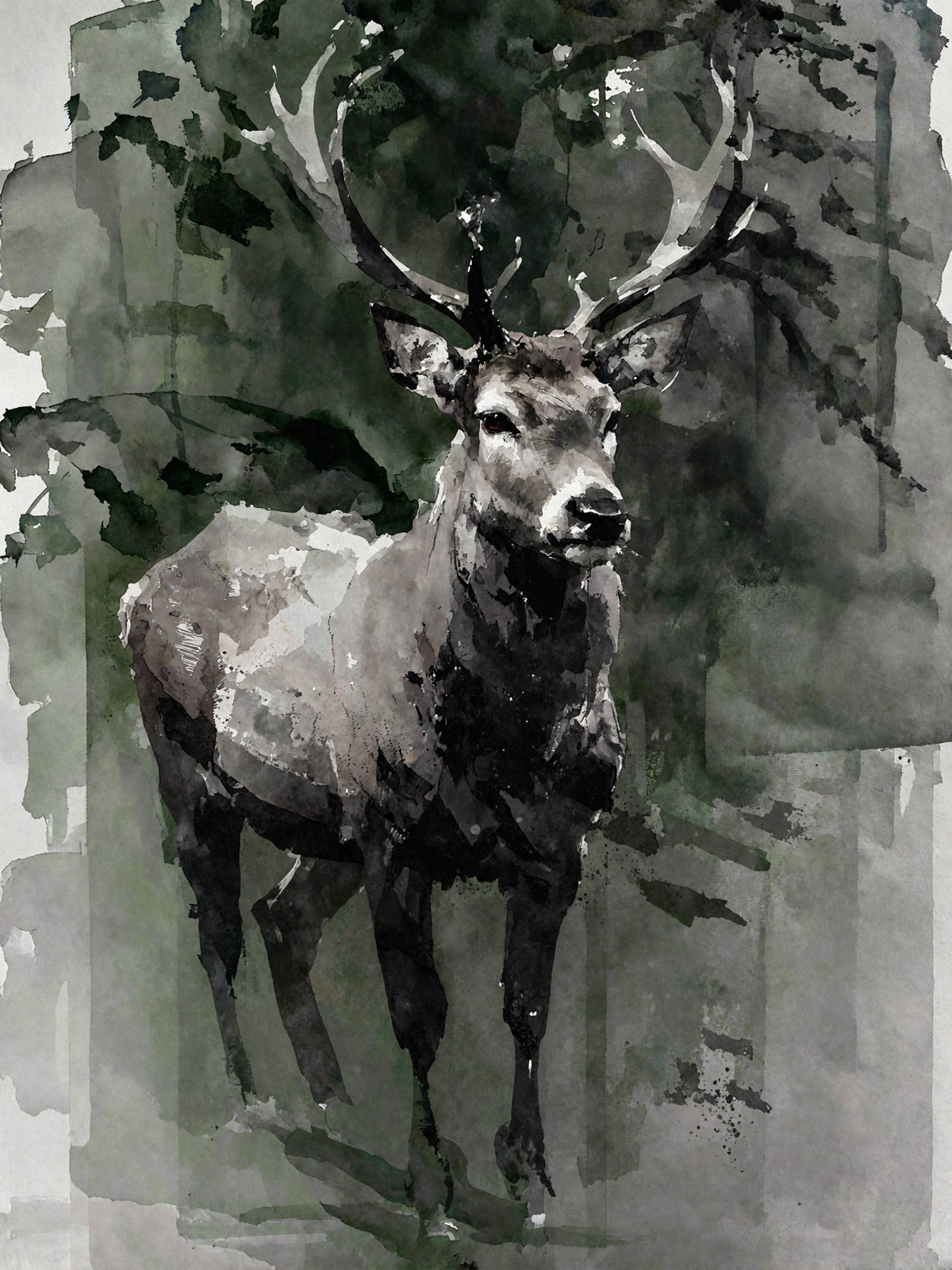 214-1781-Elche-im-Wald-prints-vom-kunstklassiker